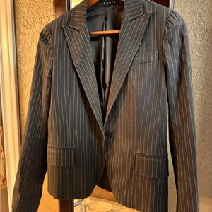 Theory Charcoal Pinstripe Blazer
